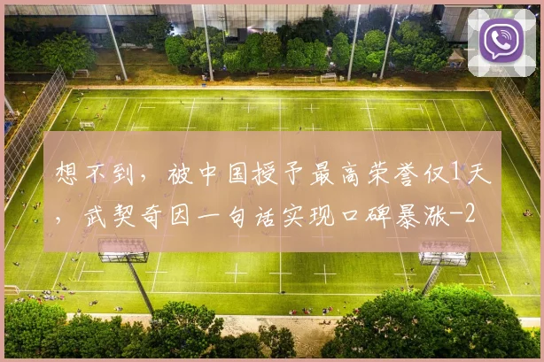 想不到,被中国授予最高荣誉仅1天,武契奇因一句话实现口碑暴涨